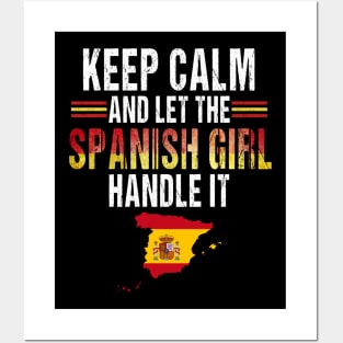 Let The Spanish Girl Handle it Spain Pride Spanish Flag Spanish Souvenir Posters and Art